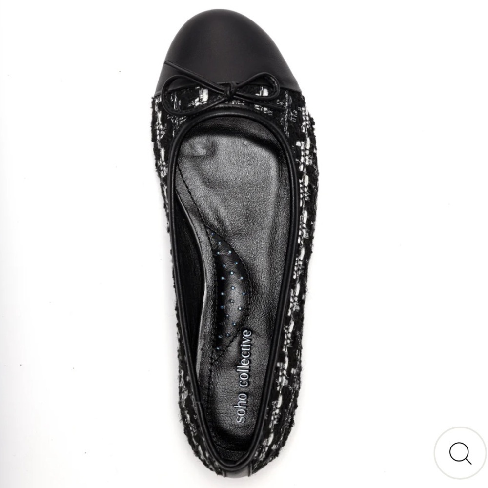 Like new! soho collective Fiona Tweed Ballerina Flats, sz 38 - Picture 3 of 11